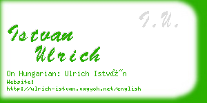 istvan ulrich business card